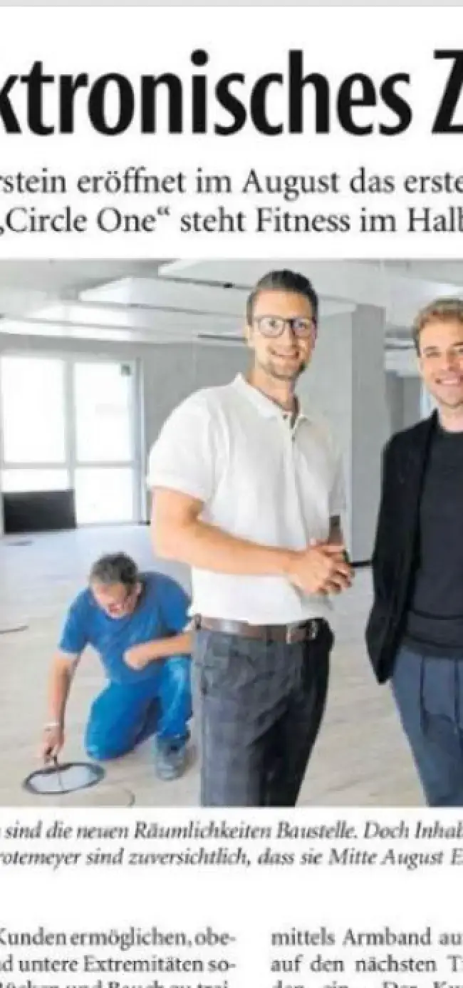 Zeitungsartikel: Elektronisches Zirkeltraining (NW Bad Oeynhausen)