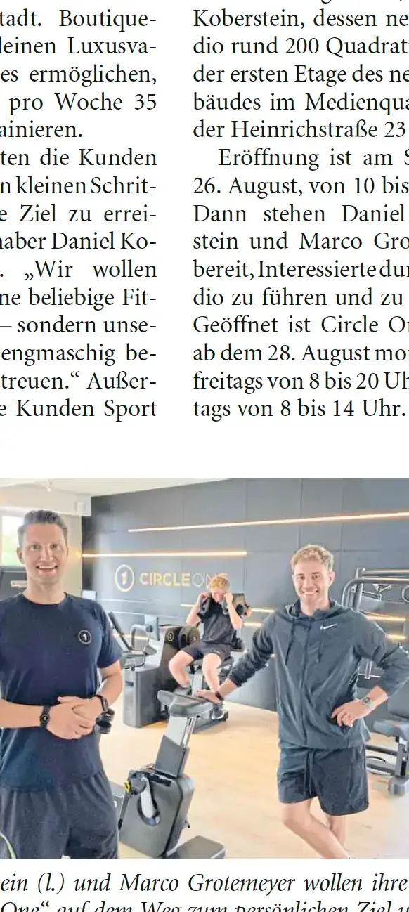 Zeitungsartikel: Schwitzen im digitalen Zirkel (NW Bad Oeynhausen)